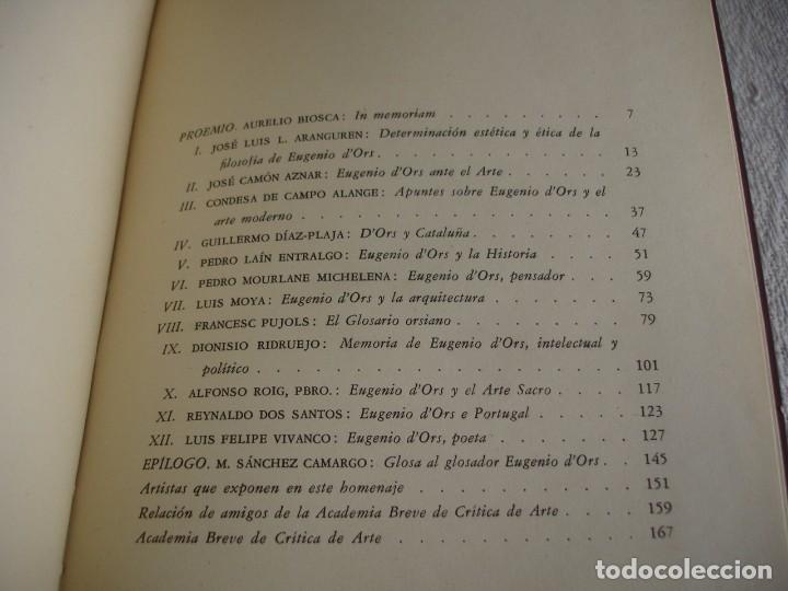 Libros de segunda mano: HOMENAJE A EUGENIO D&acute;ORS - Foto 6