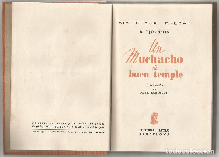 Libros de segunda mano: UN MUCHACHO DE BUEN TEMPLE &ndash; B. BJ&Ouml;RNSON &ndash; 1942 - Foto 2