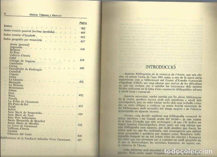 Libros de segunda mano: BIBLIOGRAFIA DE LA COMARCA DE LANOIA, MIQUEL TERMENS I GRAELLS, 1985 - Foto 3