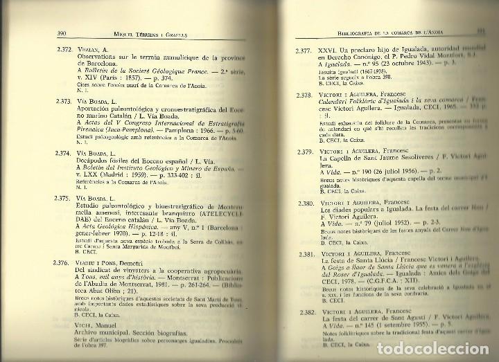 Libros de segunda mano: BIBLIOGRAFIA DE LA COMARCA DE LANOIA, MIQUEL TERMENS I GRAELLS, 1985 - Foto 7