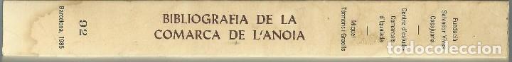 Libros de segunda mano: BIBLIOGRAFIA DE LA COMARCA DE LANOIA, MIQUEL TERMENS I GRAELLS, 1985 - Foto 10
