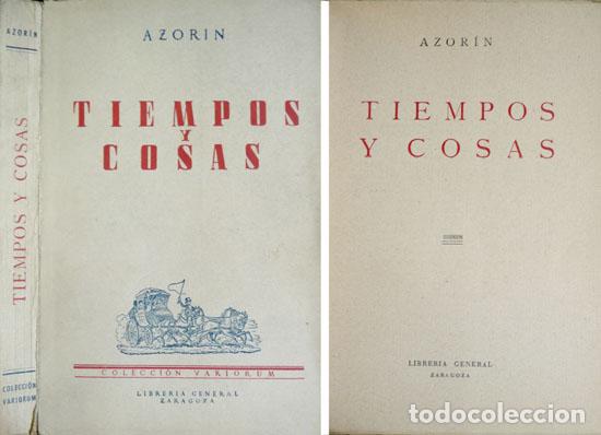 Libros de segunda mano: AZOR&Iacute;N.  Tiempos y cosas.  1944. - Foto 1