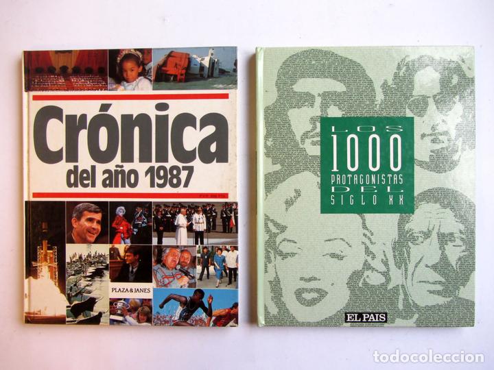 Second hand books: Lote 2 libros Cr&oacute;nica del a&ntilde;o 1987 y Los 1000 protagonistas del siglo XX
