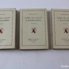 Libros de segunda mano: L-4338. LLIBRE DE EVAST E BALANQUERNA, RAMON LLULL. VOL.II, III, I IV. ED. BARCINO, 1954.
