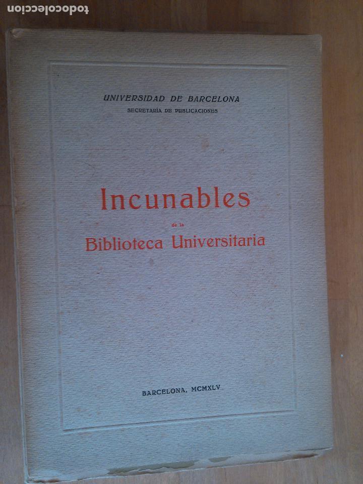 Libros de segunda mano: Incunables de la Biblioteca Universitaria. - Foto 1
