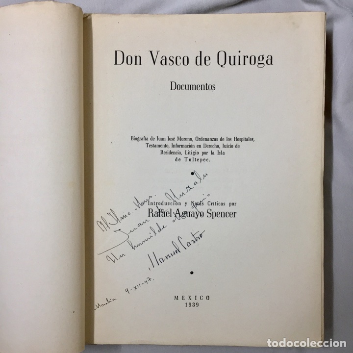 Libros de segunda mano: Don Vasco De Quiroga Documentos ED. POLIS MEXICO 1940 - Foto 5