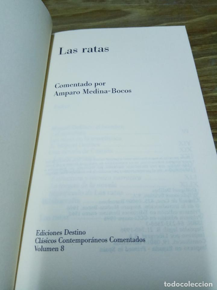 Libros de segunda mano: MIGUEL DELIBES : LAS RATAS - EDICIONES DESTINO - Foto 2