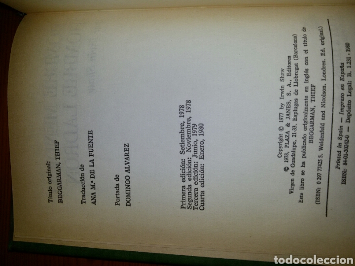 Libros de segunda mano: HOMBRE MENDIGO, HOMBRE LADRON / Irwin Shaw - Foto 2