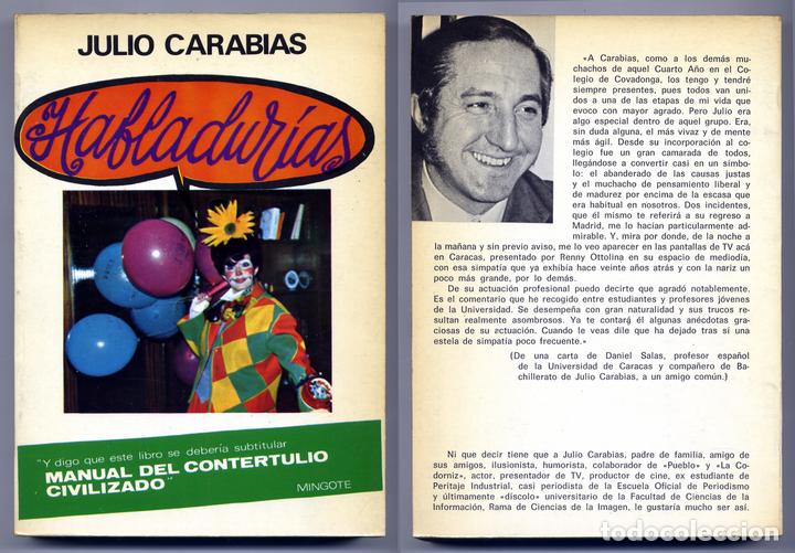 Livres d'occasion: CARABIAS, Julio.  Habladur&iacute;as. Manual del contertulio civilizado.  1972.