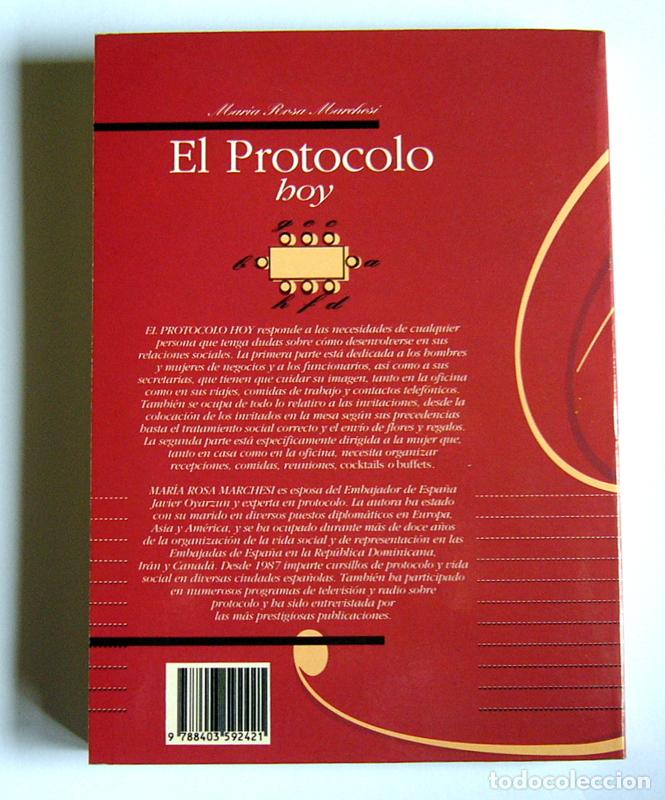 Libros de segunda mano: EL PROTOCOLO HOY - MARIA ROSA MARCHESI - Foto 2