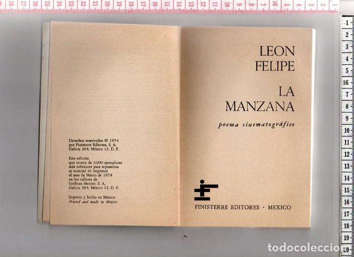 Libros de segunda mano: 26.47 LIBRO, LA MANZANA, COLECCION LEON FELIPE - Foto 2