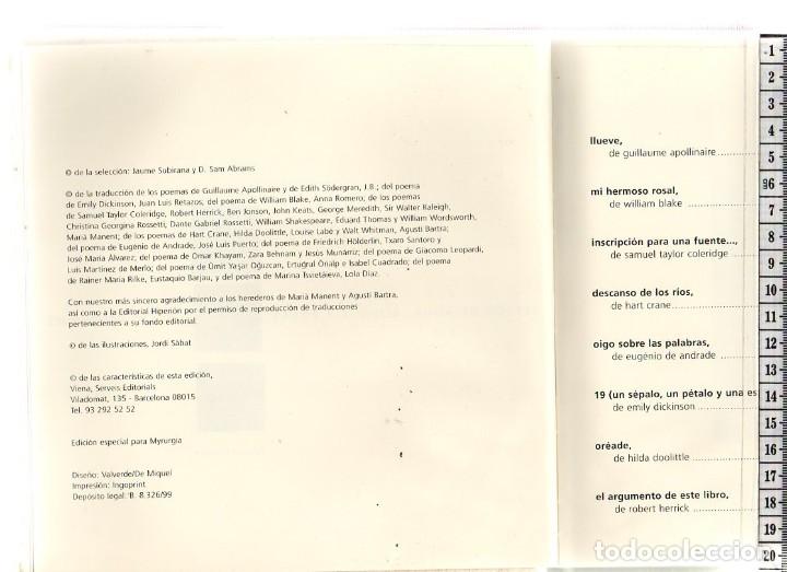 Libros de segunda mano: 26.53 LIBRO, VERSOS DE AGUA, BOSQUE Y ROSAS, EDICICION BILINGUE, ADOLFO DOMINGUEZ - Foto 2