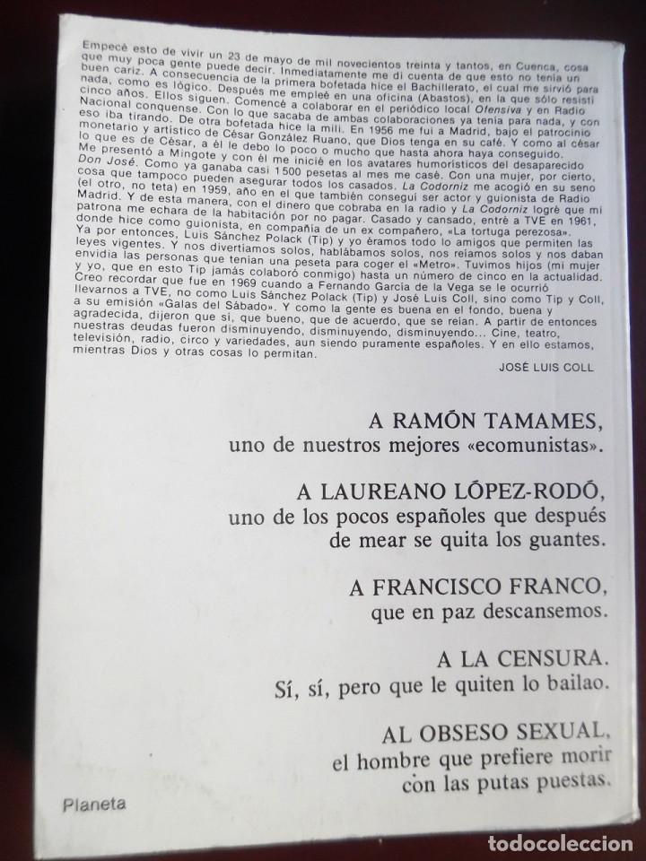 Libros de segunda mano: Jos&eacute; Luis Coll firmado a mano. Las dedicatorias de Coll. - Foto 6