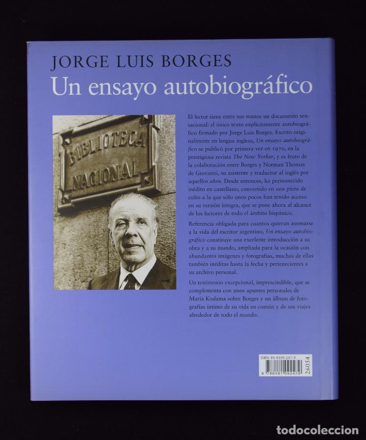 Libros de segunda mano: UN ENSAYO AUTOBIOGR&Aacute;FICO - BORGES, Jorge Luis - Foto 3