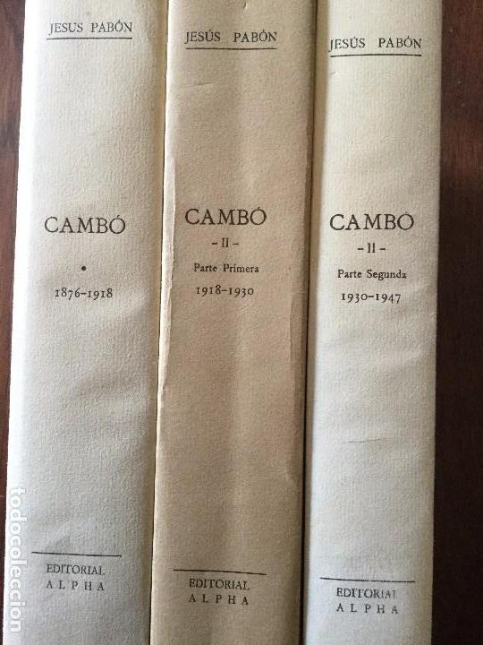 Libros de segunda mano: Camb&oacute;. Jes&uacute;s Pab&oacute;n. Vol&uacute;menes 3. O. C. - Foto 1