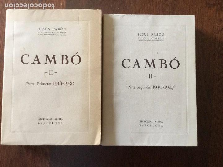 Libros de segunda mano: Camb&oacute;. Jes&uacute;s Pab&oacute;n. Vol&uacute;menes 3. O. C. - Foto 2
