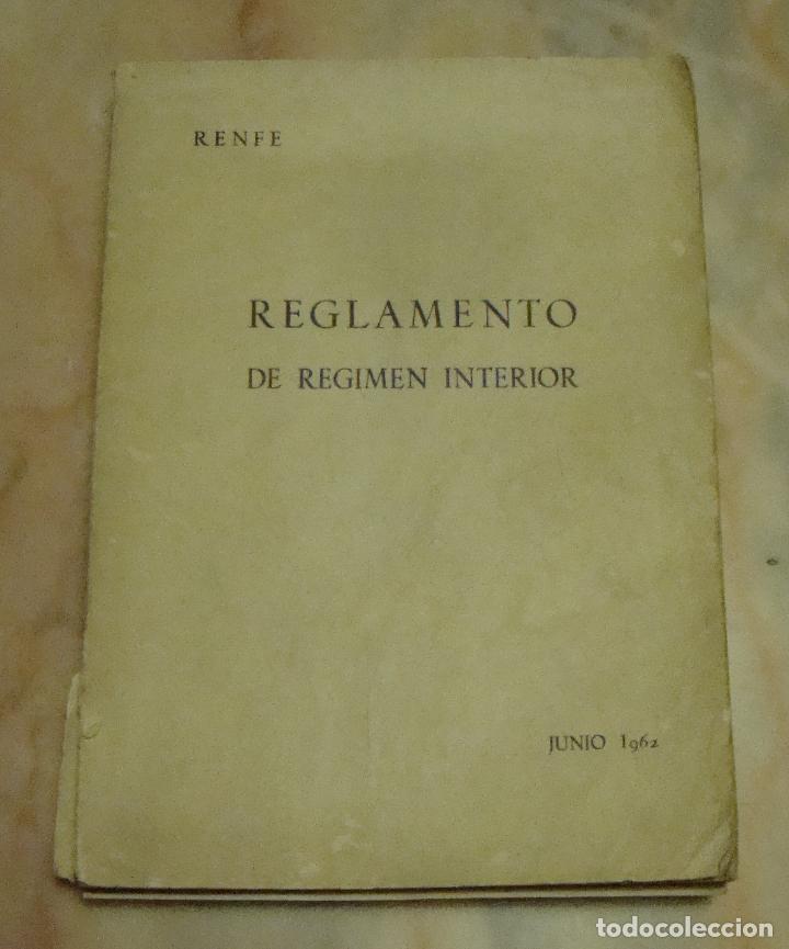Libros de segunda mano: RENFE LIBRO REGLAMENTO DE REGIMEN INTERIOR 1962 - Foto 1