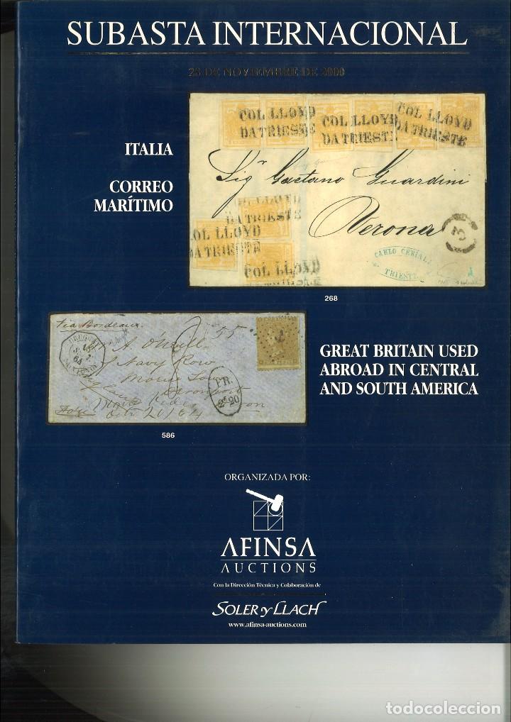 Libros de segunda mano: SUBASTA INTERNACIONAL. AFINSA. 28 DE NOVIEMBRE DE 2000. - Foto 1
