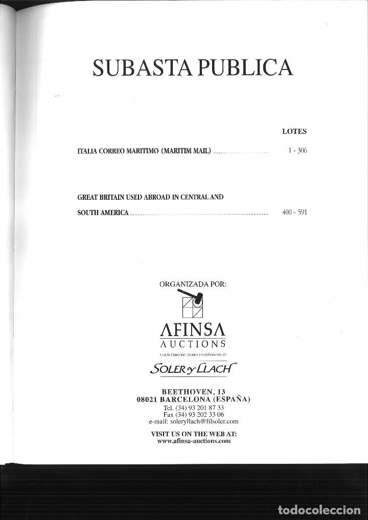 Libros de segunda mano: SUBASTA INTERNACIONAL. AFINSA. 28 DE NOVIEMBRE DE 2000. - Foto 2