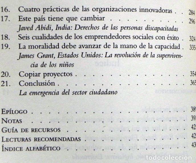 Libros de segunda mano: C&Oacute;MO CAMBIAR EL MUNDO - LIBRO - DAVID BORNSTEIN - EMPRENDEDORES SOCIALES Y PODER DE NUEVAS IDEAS - Foto 4