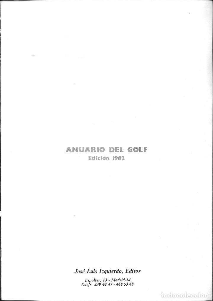Libros de segunda mano: ANUARIO DEL GOLF EDICI&Oacute;N 1982 - Foto 1
