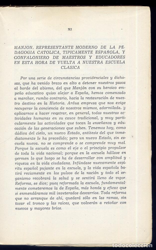 Libros de segunda mano: MANJ&Oacute;N Y MANJ&Oacute;N, Andr&eacute;s. El Maestro mirando hacia dentro. 1945. - Foto 3