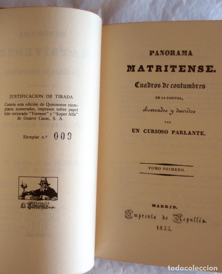 Libros de segunda mano: PANORAMA MATRITENSE de MESONERO ROMANOS - Foto 2