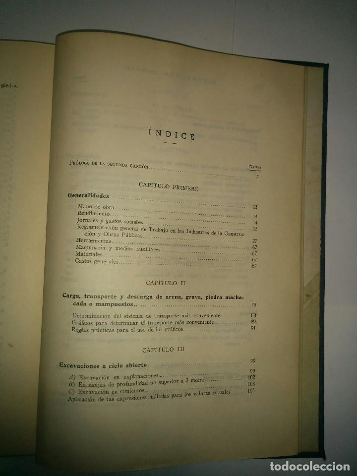 Libros de segunda mano: EL COSTE DE LAS OBRAS  1946 MANUEL VIDAL PARDAL 2 &ordf; ED. DOSSAT - Foto 3