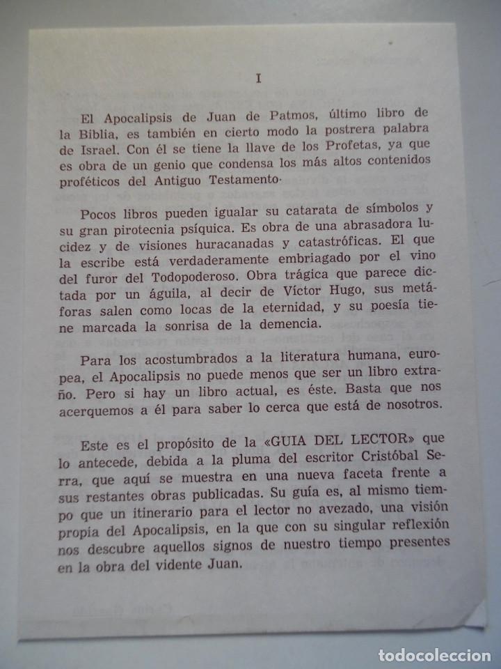 Libros de segunda mano: Apocalipsis. Precedido de una Gu&iacute;a para el lector de Cristobal Serra - Foto 4