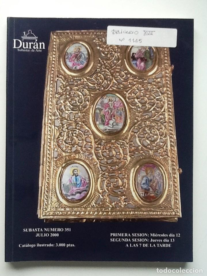 Libros de segunda mano: DURAN SALA DE ARTE Y SUBASTAS 351 A&Ntilde;O 2000 - Foto 1
