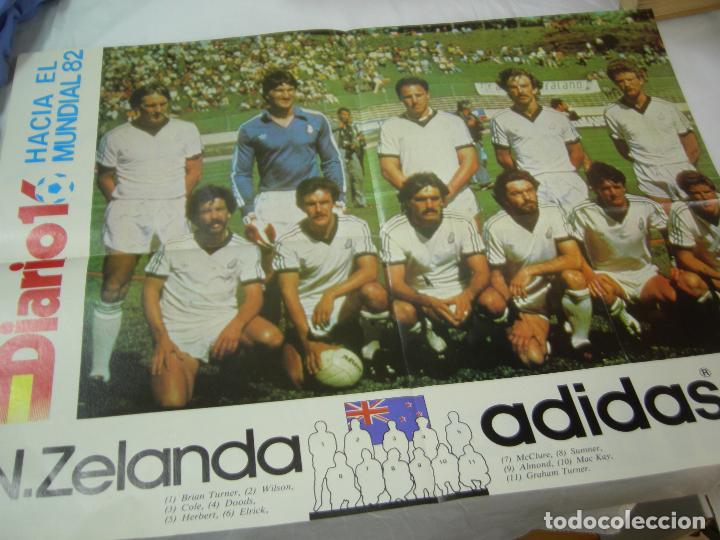 Libros de segunda mano: POSTER MUNDIAL FUTBOL ESPA&Ntilde;A 82 - DIARIO 16 - SELECCION DE NUEVA ZELANDA - original