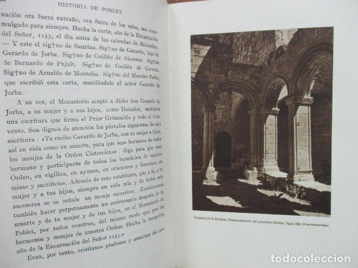Libros de segunda mano: HISTORIA DE POBLET.MORGADES, Dom Bernardo. - Foto 3