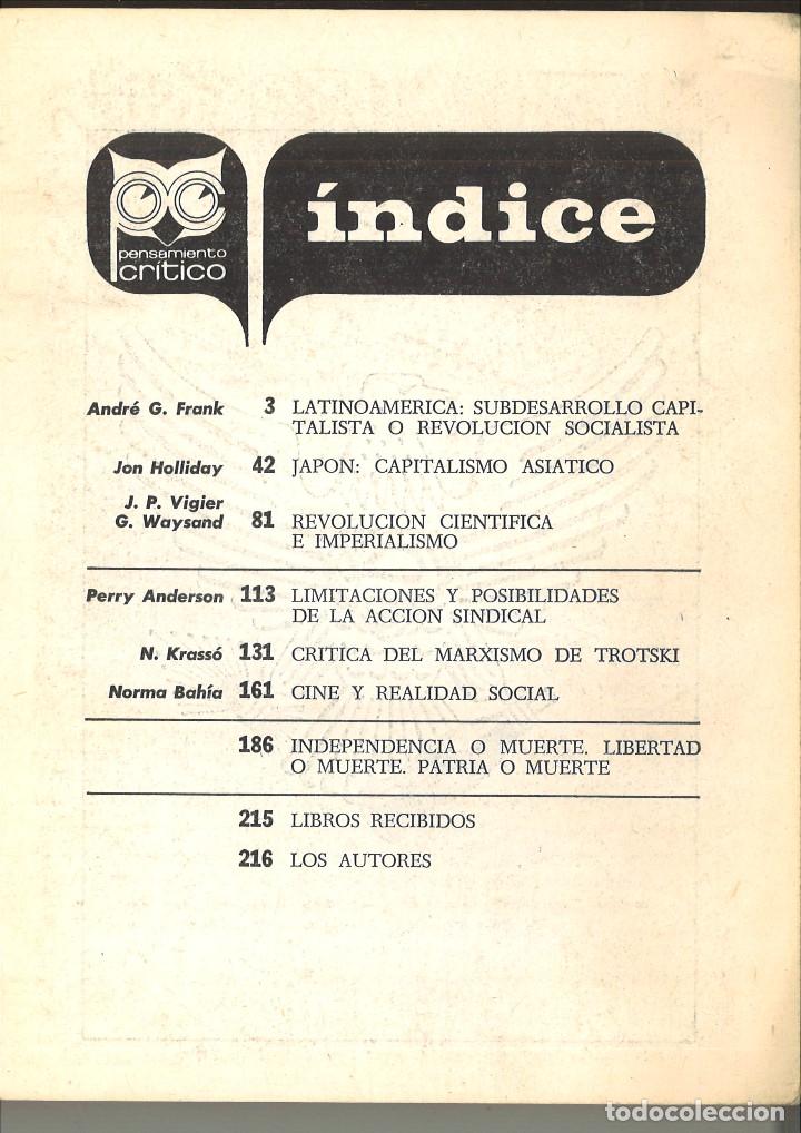 Libros de segunda mano: PENSAMIENTO CR&Iacute;TICO. N&ordm; 13 FEBRERO 1968 - Foto 3