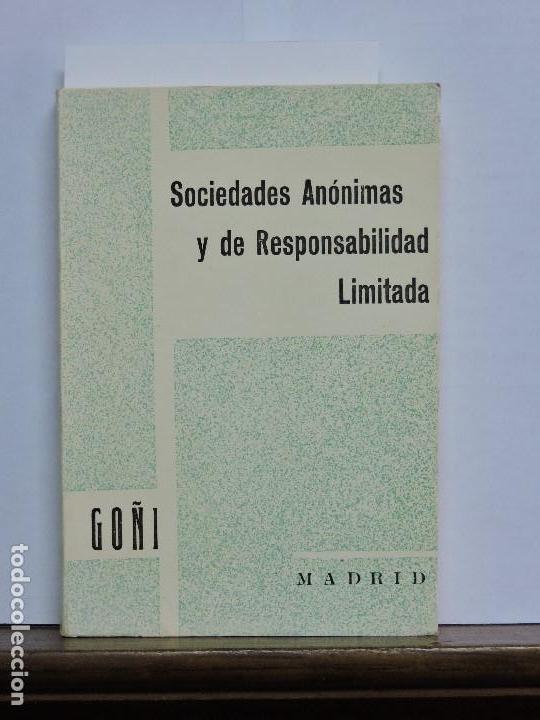 Libros de segunda mano: Sociedades an&oacute;nimas y de responsabilidad limitada. Ed. Go&ntilde;i. Madrid 1971. - Foto 1