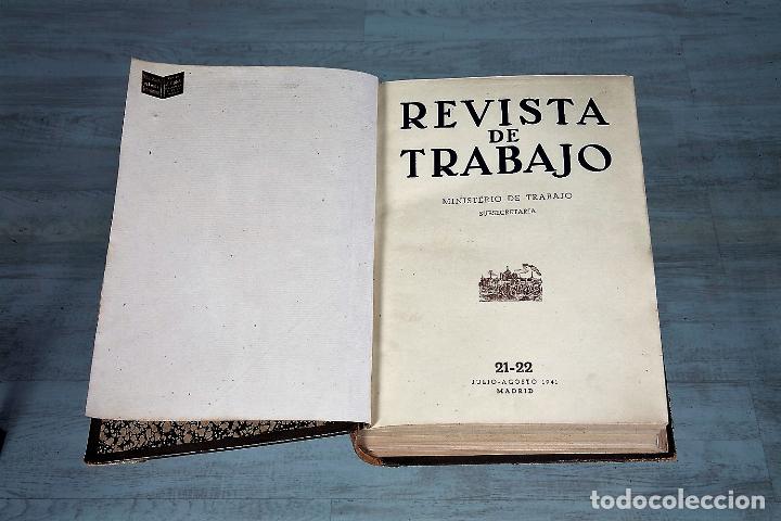 Libros de segunda mano: REVISTA DE TRABAJO-MINISTERIO DE TRABAJO-N&Uacute;MEROS 21, 22, 23, 24, 25 Y 26-MADRID 1941