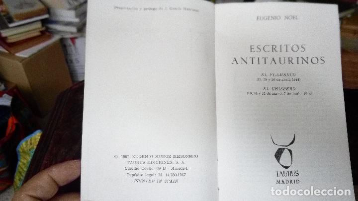 Libros de segunda mano: ESCRITOS ANTITAURINOS - EUGENIO NOEL - Foto 4