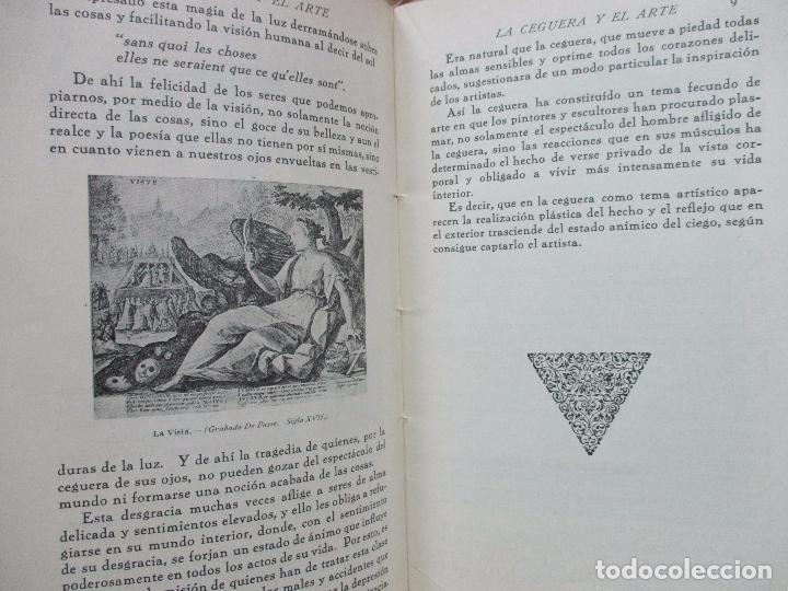 Libros de segunda mano: LA CEGUERA Y EL ARTE. 1942. - Foto 4