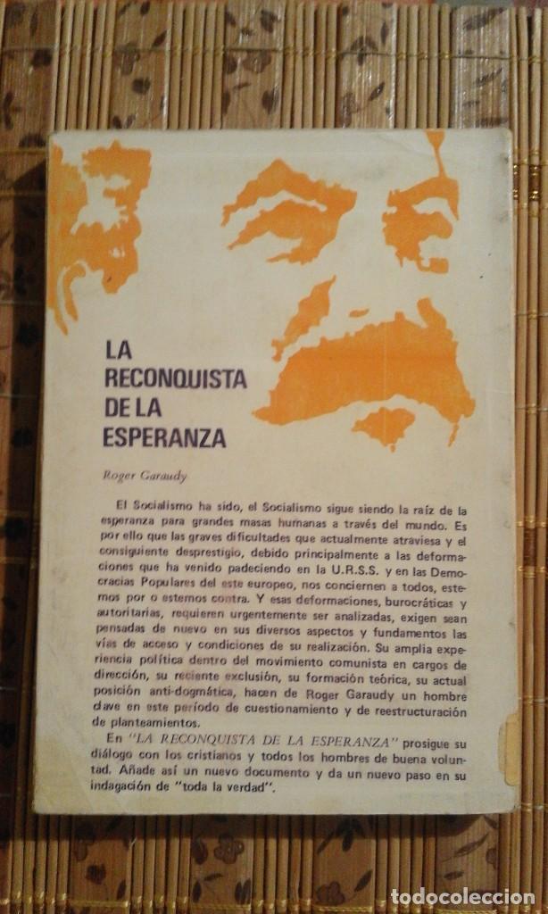 Libros de segunda mano: La reconquista de la esperanza - Roger Garaudy - Foto 2