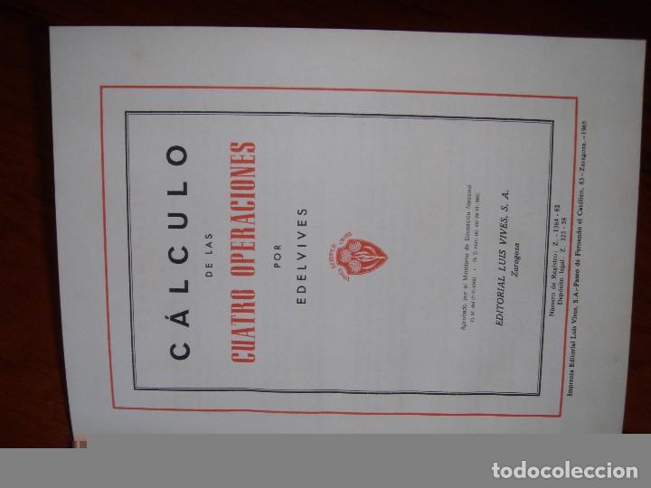 Libros de segunda mano: LIBRO CALCULO EDITORIAL EDELVIVES A&Ntilde;O 1965 - Foto 2