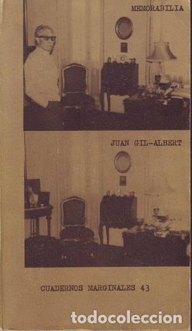 Libros de segunda mano: GIL-ALBERT, JUAN: MEMORABILIA. - Foto 1