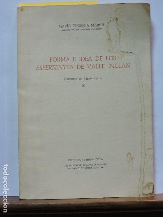 Libros de segunda mano: Forma e idea de los esperpentos de Valle-Incl&aacute;n. March, M.E. Ed. Castalia. Madrid 1969 - Foto 1