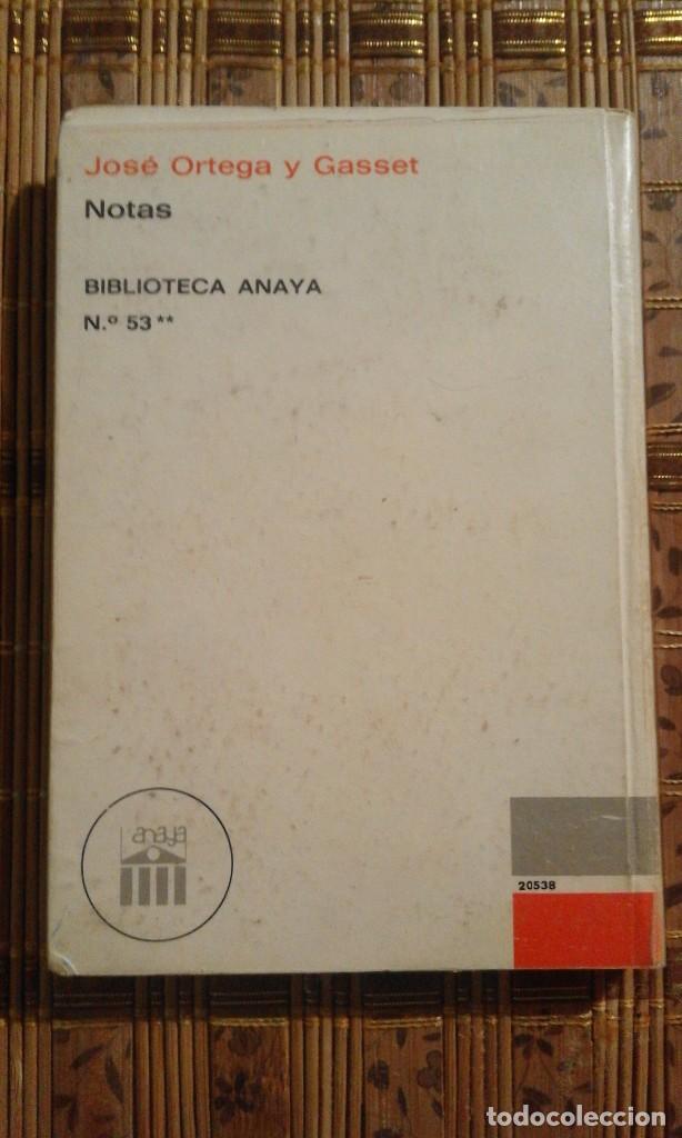 Libros de segunda mano: Notas - Jose Ortega y Gasset - Foto 2