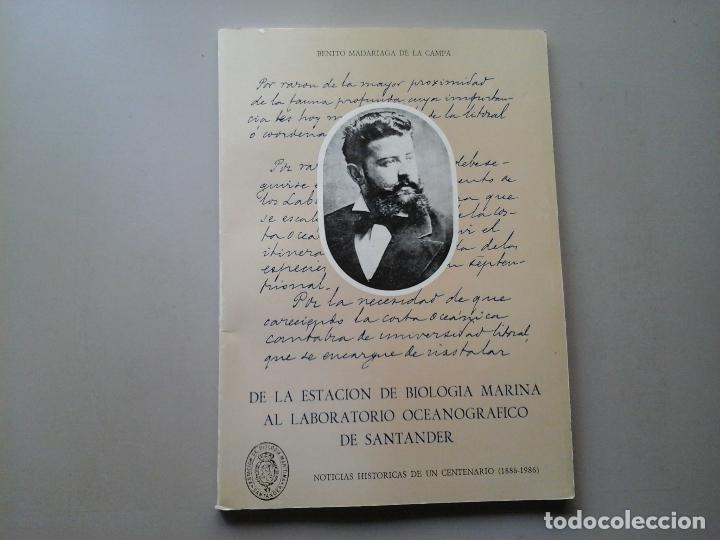 Libros de segunda mano: BENITO MADARIAGA DE LA CAMPA. ESTACI&Oacute;N DE BIOLOG&Iacute;A MARINA...LAB. OCEANOGR&Aacute;FICO DE SANTANDER. RARO.
