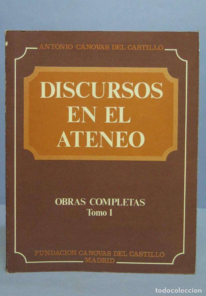 Libros de segunda mano: DISCURSOS EN EL ATENEO. ANTONIO CANOVAS DEL CASTILLO - Foto 1