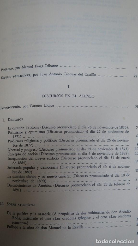 Libros de segunda mano: DISCURSOS EN EL ATENEO. ANTONIO CANOVAS DEL CASTILLO - Foto 3