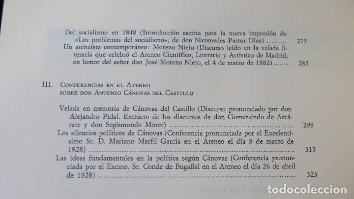 Libros de segunda mano: DISCURSOS EN EL ATENEO. ANTONIO CANOVAS DEL CASTILLO - Foto 4
