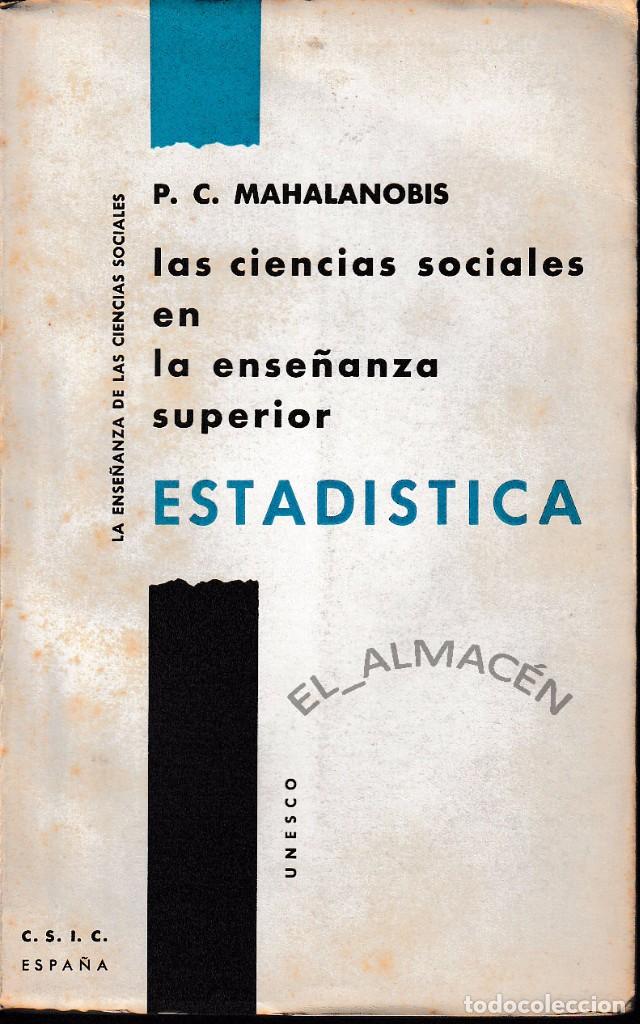 Libros de segunda mano: ESTAD&Iacute;STICA (MAHALANOBIS. CSIC / UNESCO 1961) SIN USAR. - Foto 1