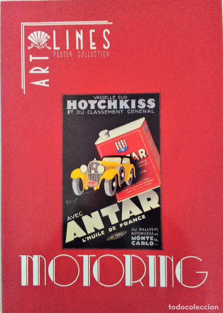 Libros de segunda mano: LIBRO DE POSTERS VINTAGE - MOTORING - ARTLINES POSTER COLLECTION 1991. 20 reproducciones