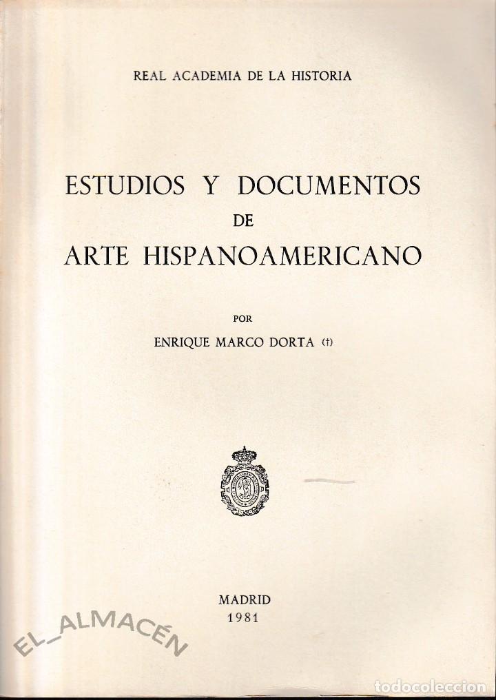 Libros de segunda mano: ESTUDIOS Y DOCUMENTOS DE ARTE HISPANOAMERICANO (E. MARTO 1981) SIN USAR - Foto 1