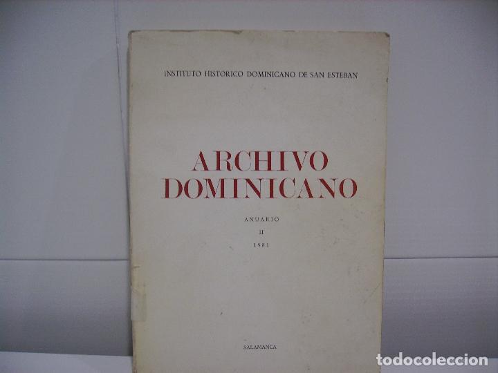 Libros de segunda mano: ARCHIVO DOMINICANO ANUARIO II 1981